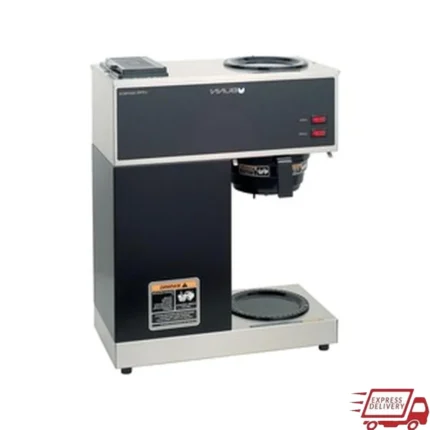 Heavy Duty 12 Cup Pourover Coffee Brewer with Dual Warmers Professional Coffee Maker Ideal Cafes Restaurants Offices
