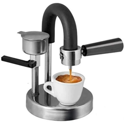 Portable Manual Coffee Machine Stainless Steel Coffee Maker for Home Office Outdoor Picnic