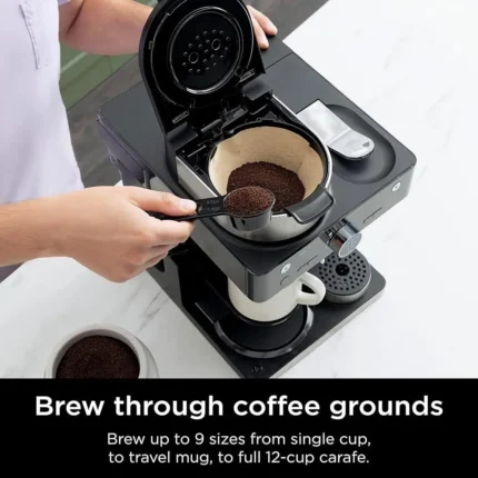 Espresso Coffee Maker Machine Single-Serve with Built-in Frother 3 Brew Styles Compact Barista System Capsule Compatible