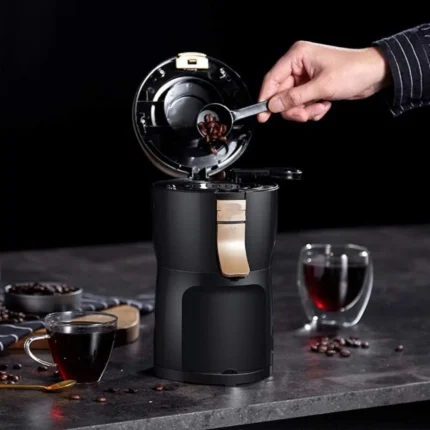Portable Espresso Machine, Compatible Ground Coffee, Small Travel Coffee Maker, Manually Operated from Piston Action