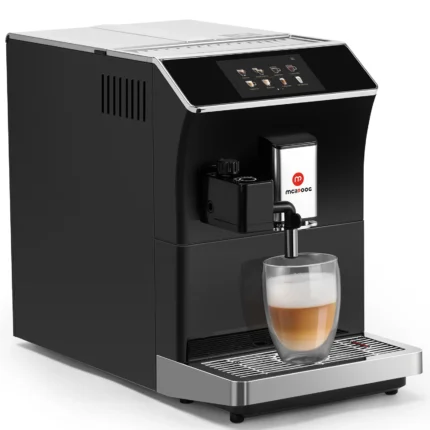 Mcilpoog WS203 Super Automatic Coffee Machine - 16 Flavor Cappuccino, Touchscreen, Milk Frother & Powder Hopper for Home Office​
