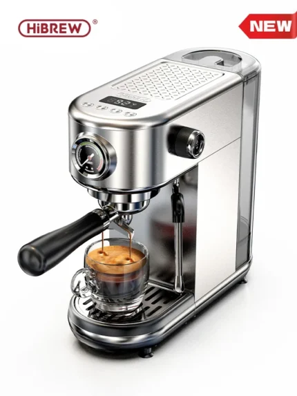 HiBREW 20Bar Semi Automatic Espresso Coffee Machine Temperature Adjustable Cold/Hot Super Slim Coffee Maker Cappuccino H10B