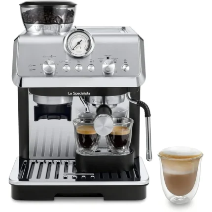 Espresso Machine with Grinder, Milk Frother, Barista Kit, Bean To Cup Coffee & Cappuccino Maker, Portable Coffee Maker