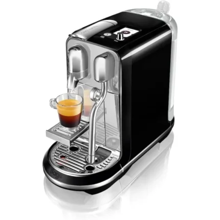 Plus Espresso Machine, Pop-out cup shelf with Stainless Steel Milk Jug , Fully Automatic,Black Truffle