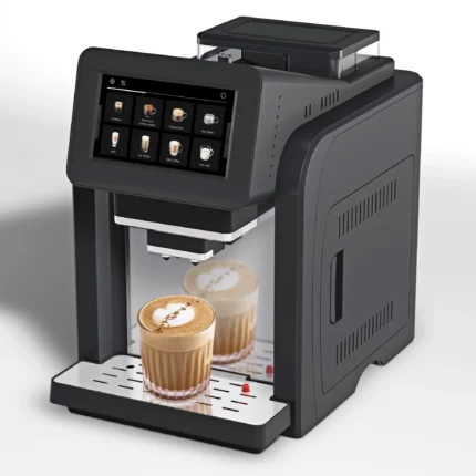 Mcilpoog WS817 -7"colorfAutomatic Espresso Machine with Milk Frother, 21 Flavors for Home & Office