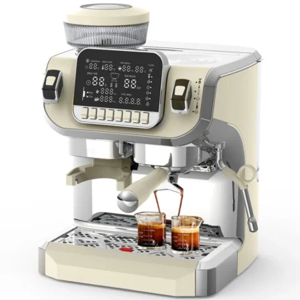 Mcilpoog TC520 Semi Automatic Coffee Machine with Grinder & Steamer, 6-Inch Large Display, Coffee Maker for Home and Office.