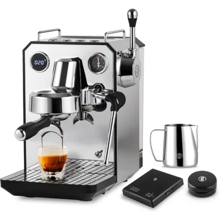 Owl Espresso Machine, 15 Bar Professional Semi-Automatic Espresso with Milk Frothing Pitcher & Digital Coffee Scale for Barista-