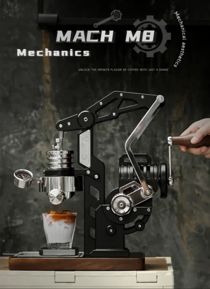 MUVNA Semi-automatic hand cranked machine/full mechanical variable pressure coffee maker/For E61 58mm professional brewing head